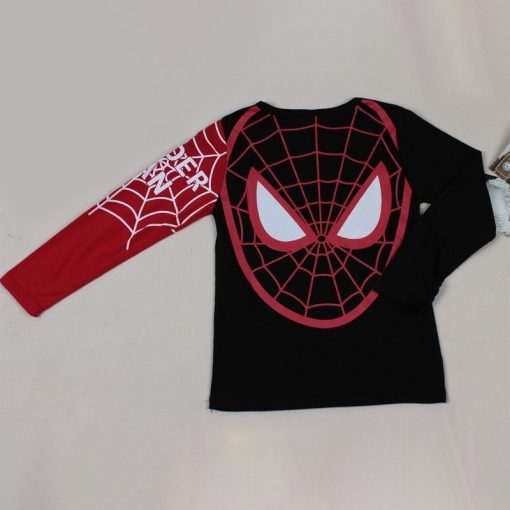 Baby Boys T Shirts Kids Cartoon Spiderman Long Sleeve T shirt Child Patchwork Clothes Autumn Spring 3