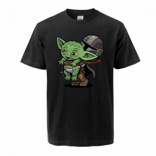 Baby Yoda Figure Men s Tshirt Oversized Bebe Yoda T Shirt The Child Mandalorian Summer Cotton