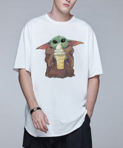 Baby Yoda Mandalorian Men T Shirt Harajuku Star Wars T Shirt Hip Hop Men Top Tees 1