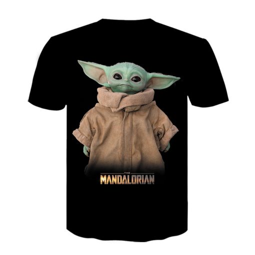 Baby Yoda The Mandalorian t shirt 3D printed Funny Tee Shirt Short Sleeve Star Wars men 1