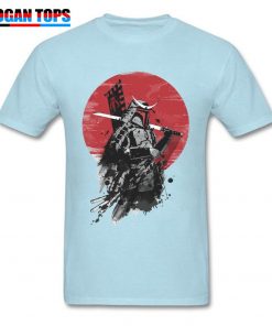 Boba Fett Samurai T shirt Cool Star Wars T Shirt Men Black Tops Vintage Japan Style 1