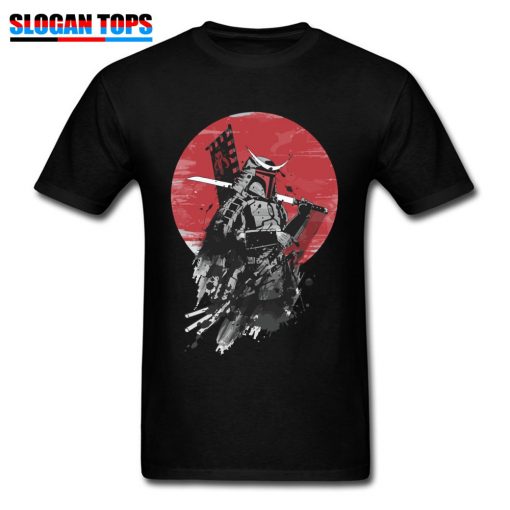 Boba Fett Samurai T shirt Cool Star Wars T Shirt Men Black Tops Vintage Japan Style