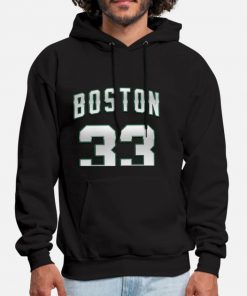 Boston 33 White Number Hoodie Legend 33 Legend 33 Player Number Sports City Bird Players