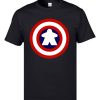 Captain America Tshirts Logo 100 Cotton Men 3D Tshirts Captain Meeple Craft T shirts Top Quality