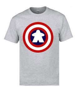 Captain America Tshirts Logo 100 Cotton Men 3D Tshirts Captain Meeple Craft T shirts Top Quality 4