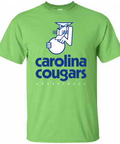 Carolina Cougars ABA Basketball Throwback Jersey Logo Charlotte Raleigh R Cartoon t shirt men Unisex New