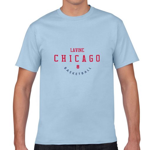Chicago Bulls NO 8 Zach LaVine Men Basketball Jersey Tee Shirts Fashion Man streetwear tshirt 1