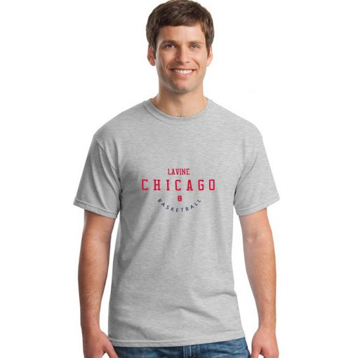 Chicago Bulls NO 8 Zach LaVine Men Basketball Jersey Tee Shirts Fashion Man streetwear tshirt 2