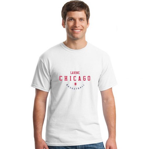 Chicago Bulls NO 8 Zach LaVine Men Basketball Jersey Tee Shirts Fashion Man streetwear tshirt