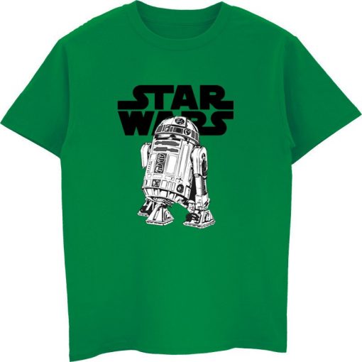 Classic R2D2 T Shirt Star Wars Men Summer 100 Cotton Short Sleeve T shirt Cool Tees 2