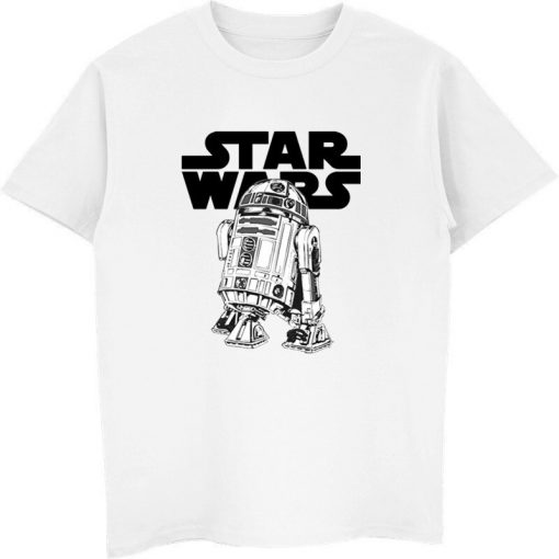 Classic R2D2 T Shirt Star Wars Men Summer 100 Cotton Short Sleeve T shirt Cool Tees 3