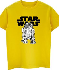 Classic R2D2 T Shirt Star Wars Men Summer 100 Cotton Short Sleeve T shirt Cool Tees 4