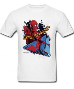 Comic Spiderman T Shirt Mens T shirt Swinging Spider Man Homecoming TShirt Cotton Autumn Crewneck Clothing 2
