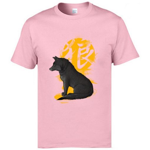 Cool T Shirts Men s Fashion Casual Tops Tees Oversized XXL Ookami Coyote Wolf Printed On 3