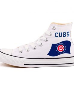 Customized Chicago Cubs Canvas Vulcanize High Top custom Shoes