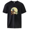 Cute Baby Yoda T shirts Mens Summer Mandalorian Short Sleeve Tops Tees 2020 Hot Sell High 18