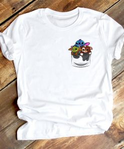 Cute Lilo Stitch Baby Yoda Groot Friend T Shirt Women Clothes Casual Cartoon O Neck Short 1