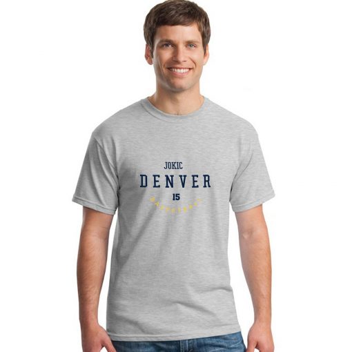 Denver Nuggets Number 15 Nikola Jokic 2019 best selling New men s COTTON Short Shirt for 1