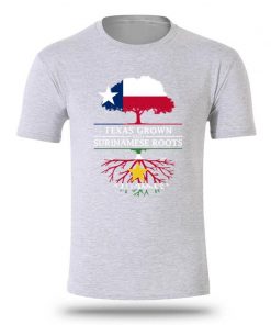 Design Texan Grown With Surinamese Roots Men Tee Shirt Oversize XXXL Knitted Letter T Shirt Men