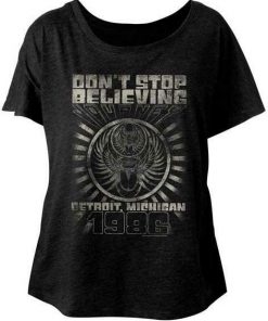 Detroit Journey Classic Rock Band Licensed Concert Tour Juniors Dolman T Shirt
