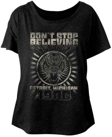Detroit Journey Classic Rock Band Licensed Concert Tour Juniors Dolman T Shirt