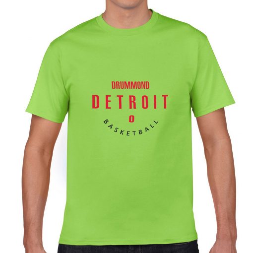 Detroit Pistons NO 0 Andre Drummond Men Basketball Jersey Tee Shirts Fashion Man streetwear tshirt 1