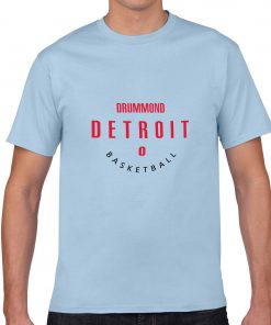 Detroit Pistons NO 0 Andre Drummond Men Basketball Jersey Tee Shirts Fashion Man streetwear tshirt 2