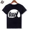 Dingtoll The Walking Dead Fashion T Shirts Women New Funny O Neck Top Letters Tees Hipster