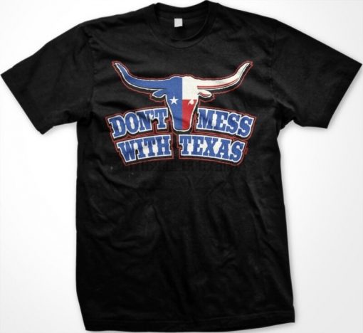 Dont Mess With Texas Longhorn Country Bull Texan Lone Star State Mens T shirt 1