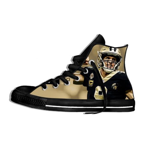 Drew Brees New Orleans Football Star FansFashion Lightweight High Top Canvas Shoes Men Women Casual Breathable 1