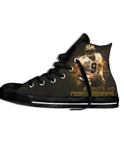 Drew Brees New Orleans Football Star FansFashion Lightweight High Top Canvas Shoes Men Women Casual Breathable