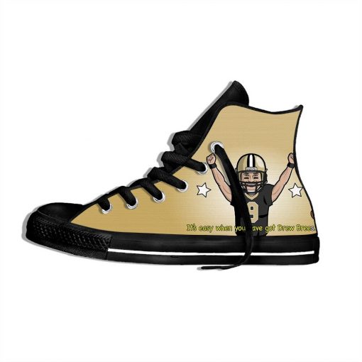 Drew Brees New Orleans Football Star FansFashion Lightweight High Top Canvas Shoes Men Women Casual Breathable 4