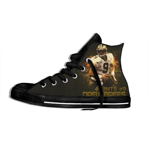 Drew Brees New Orleans Football Star FansFashion Lightweight High Top Canvas Shoes Men Women Casual Breathable