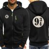 Dropshipping USA Train To Hogwarts 934 Zipper Hoodie Harry Potter Spring Casual Printing Long Sleeve Hooded
