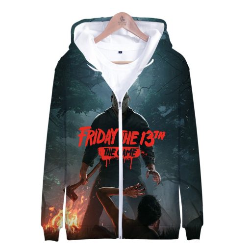 Friday the 13th 3D Print Popular Street Zipper cool Hipster Hooded Sweatshirt Fashion comfortable Casual Street 3
