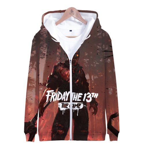 Friday the 13th 3D Print Popular Street Zipper cool Hipster Hooded Sweatshirt Fashion comfortable Casual Street