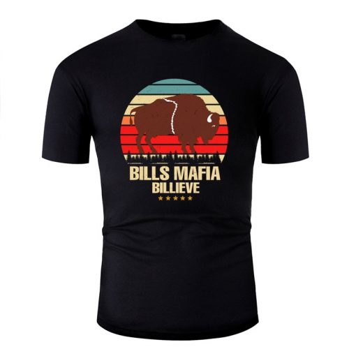 Funny Vintage Bills Mafia Billieve Tshirt Gift Buffalo T Shirt Men Cute Adult T Shirts Round