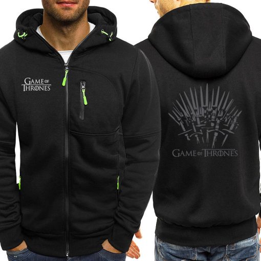 Game Of Thrones Hoodies Sweatshirt Men Casual Jacket Zipper Autumn Hot Sale Hooded Vintage Print Sportswear