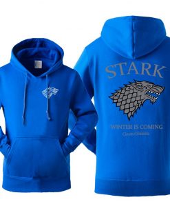 Game Of Thrones House Stark Men s Hoodies Sweatshirt Wolf Tracksuit Fleece Winter Is Coming Hooded 2