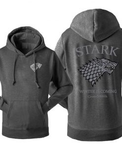 Game Of Thrones House Stark Men s Hoodies Sweatshirt Wolf Tracksuit Fleece Winter Is Coming Hooded 4