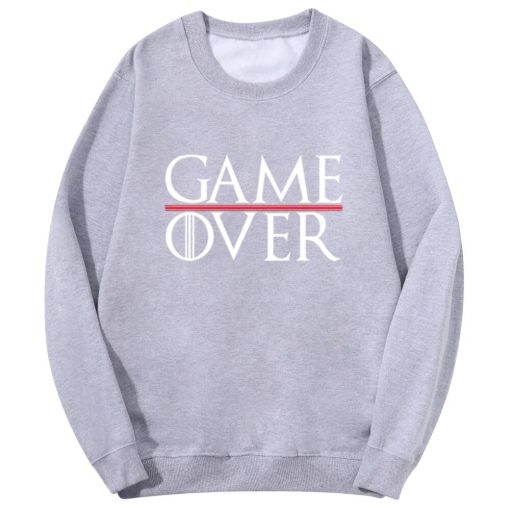Game Of Thrones Men Hoodies Tv Show Not Today Game Over Hiphop Fashion Sweatshirt Wolf Cool 2