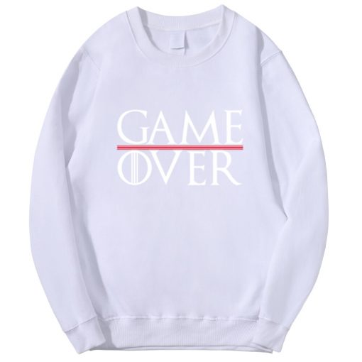 Game Of Thrones Men Hoodies Tv Show Not Today Game Over Hiphop Fashion Sweatshirt Wolf Cool 3
