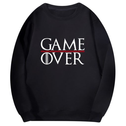 Game Of Thrones Men Hoodies Tv Show Not Today Game Over Hiphop Fashion Sweatshirt Wolf Cool