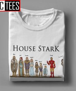 Game Of Thrones T Shirts House Stark Family Members Winterfell Men T Shirt Hipster Cotton Short 2