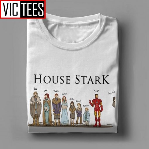 Game Of Thrones T Shirts House Stark Family Members Winterfell Men T Shirt Hipster Cotton Short 2