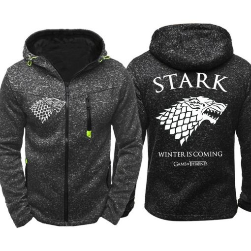 Game of Thrones Cosplay Stark Hoodie Zip Up Sweatshirts Men Women Print Winter Is Coming Hoodie 3