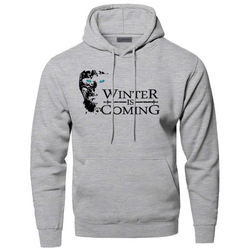 Game of Thrones Hoodies Men Winter Is Coming The Night King Hooded Sweatshirts Winter Autumn A