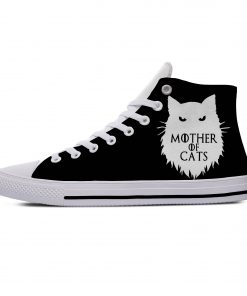 Game of Thrones Mother of Cats Funny Vogue Cute Casual Canvas Shoes High Top Lightweight Breathable