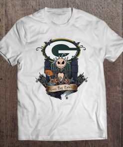 Green Bay Packer Jack Streetwear Harajuku 100 Cotton Men S Tshirt Skellington Version Tshirts