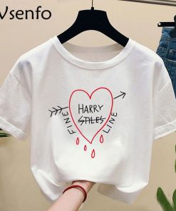 Harry Style Tshirt Harajuku Summer Fine Line Love on Tour T shirt with Print Casual O 1